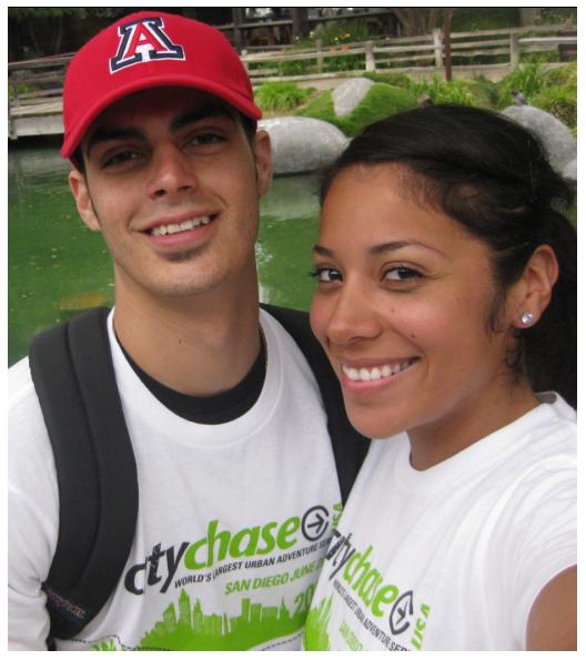 Rocio and I getting ready for CityChase 2009.
