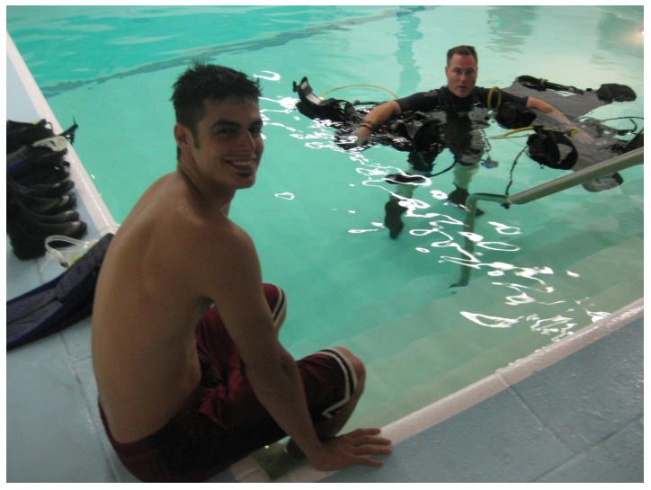 Location B, scuba diving lessons at Dive California.