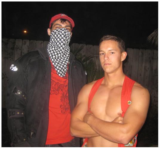 Me and Michael Aragon at his new house in Imperial Beach.