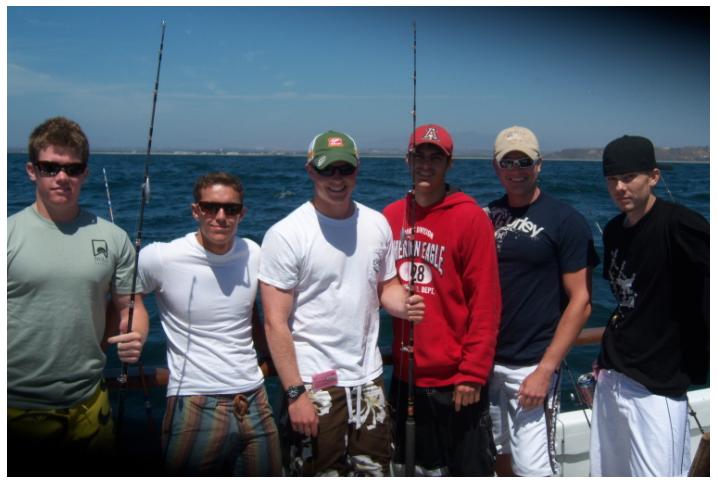 Jim, Michael, Andrew, Me, Greg, and Corey on board the Daily Double of Pt Loma, CA.