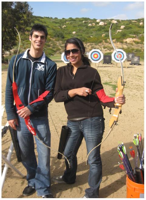 Rocio and I at our first Archery class.