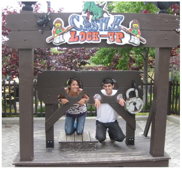 Rocio and I being silly in Legoland.