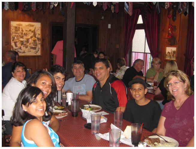 Family time at Pinnacle Peak Steakhouse. 